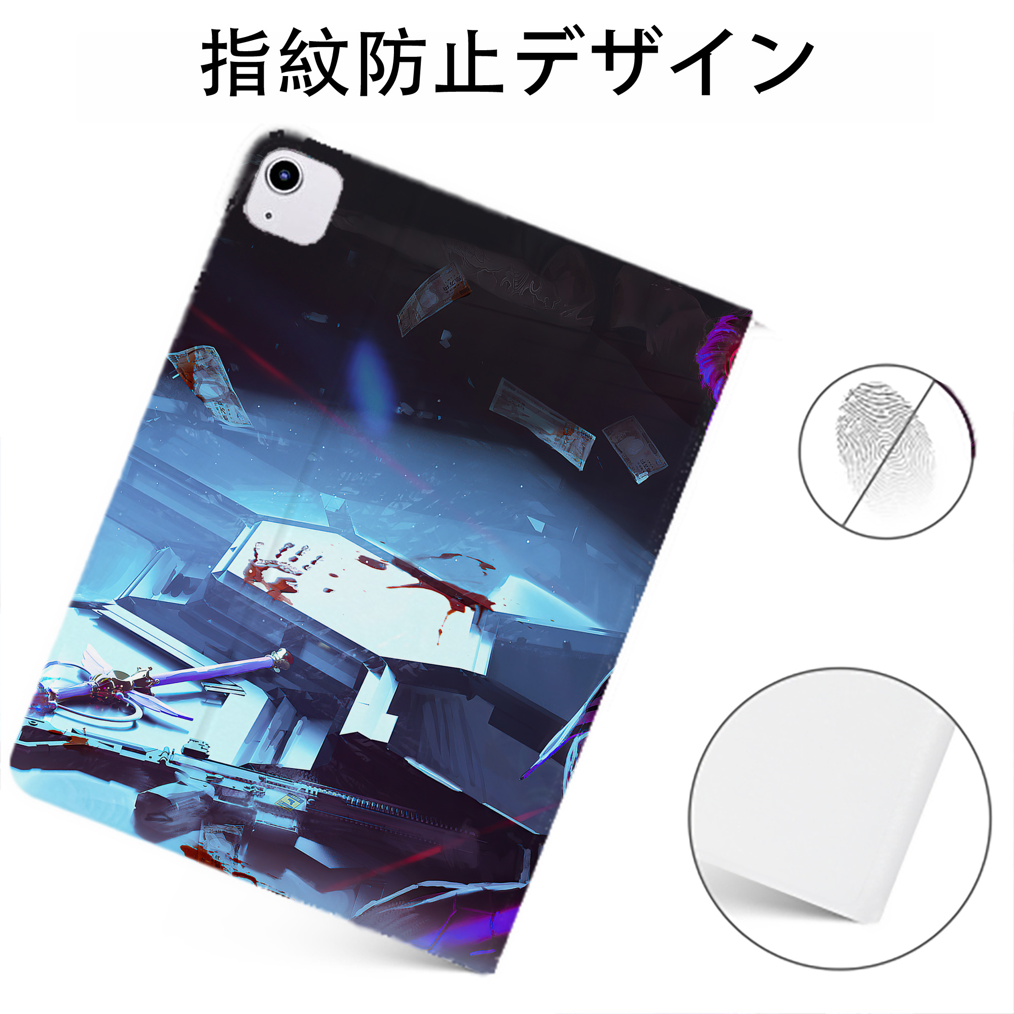 （画像用） 美少女戦士セーラームーン Sailor Moon IPadケース ペンホルダー付き ブックスタイルデザイン